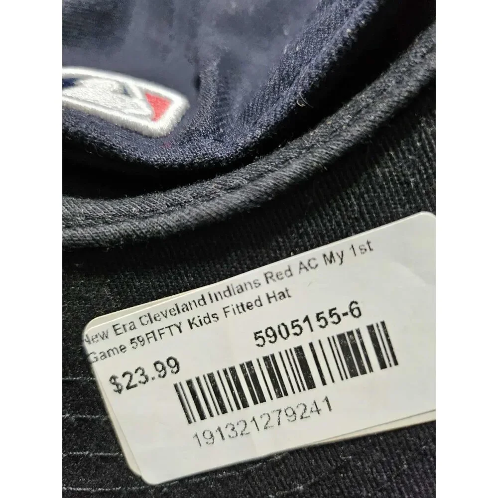 New Era 59FIFTY Cleveland Guardians Kids Fitted Hat Size 6 Navy NWT